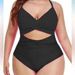 One Piece Swimsuits Tummy Control Cutout High Waisted